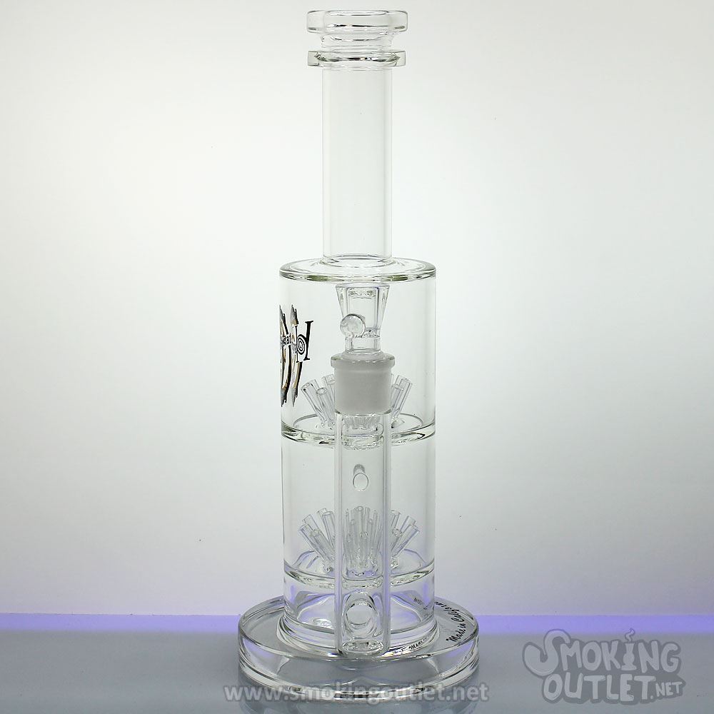 Natural and Double Sprinkler Perc, Triple Chamber Bong by Hypnostate