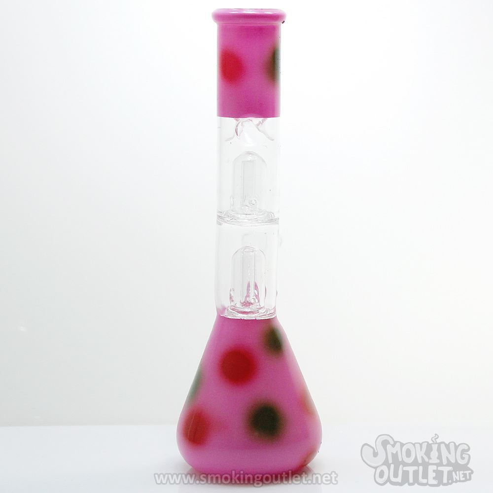 Spray Paint Double Ghost Perc Triple Chamber Beaker Bong Smoking Outlet