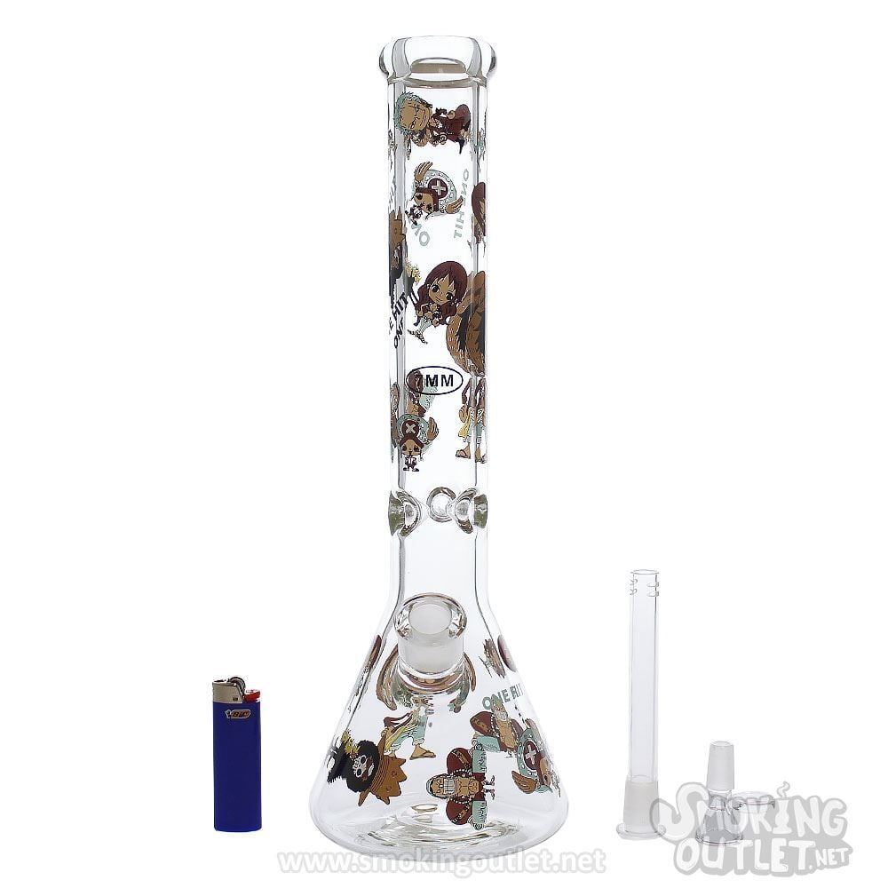 One Hit 7mm Beaker Bong by Diamond Glass Smoking Outlet