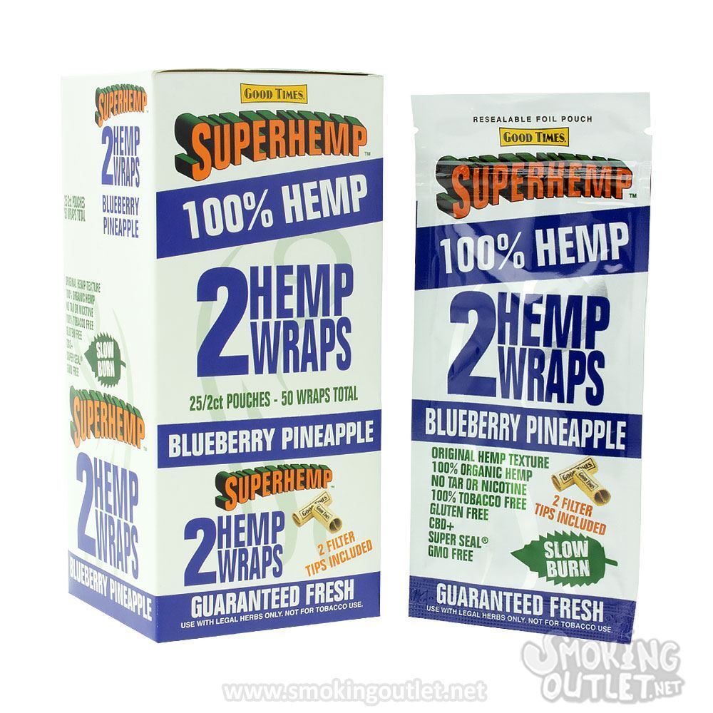 Good Times SuperHemp Wraps Blueberry Pineapple Smoking Outlet
